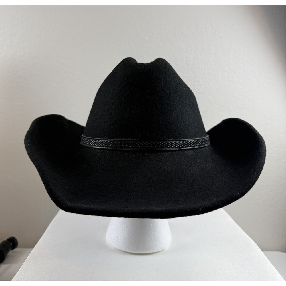 Outback Trading Co Out Of The Chute Black Wool Cowboy Hat Shapeable‎ 1335 Sz XL - Picture 8 of 13